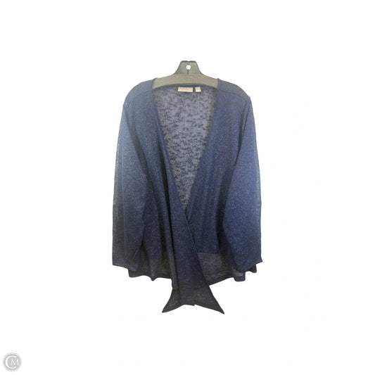 Cardigan By Belle By Kim Gravel In Blue, Size: 3x