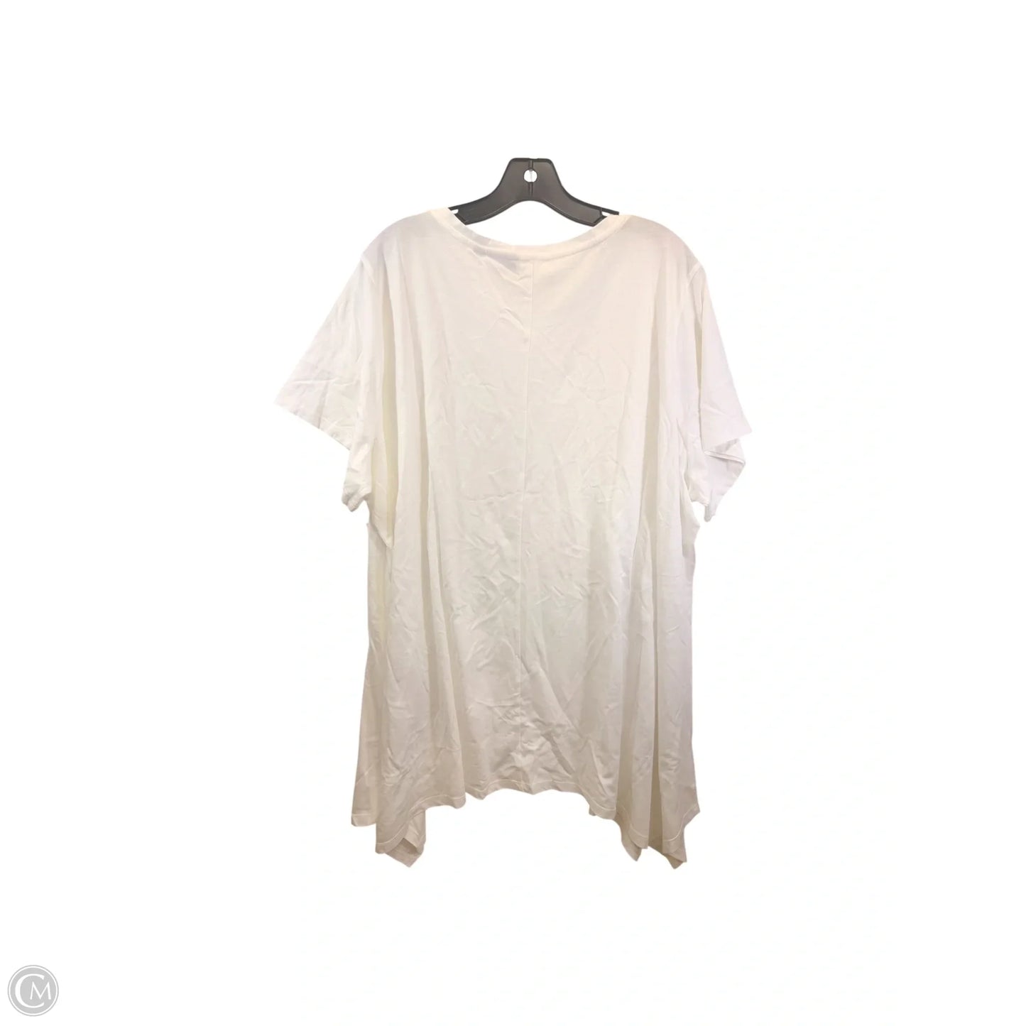 Top Short Sleeve By Logo In White, Size: 3x