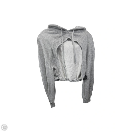Athletic Top Long Sleeve Hoodie By Fashion Nova In Grey, Size: 1x