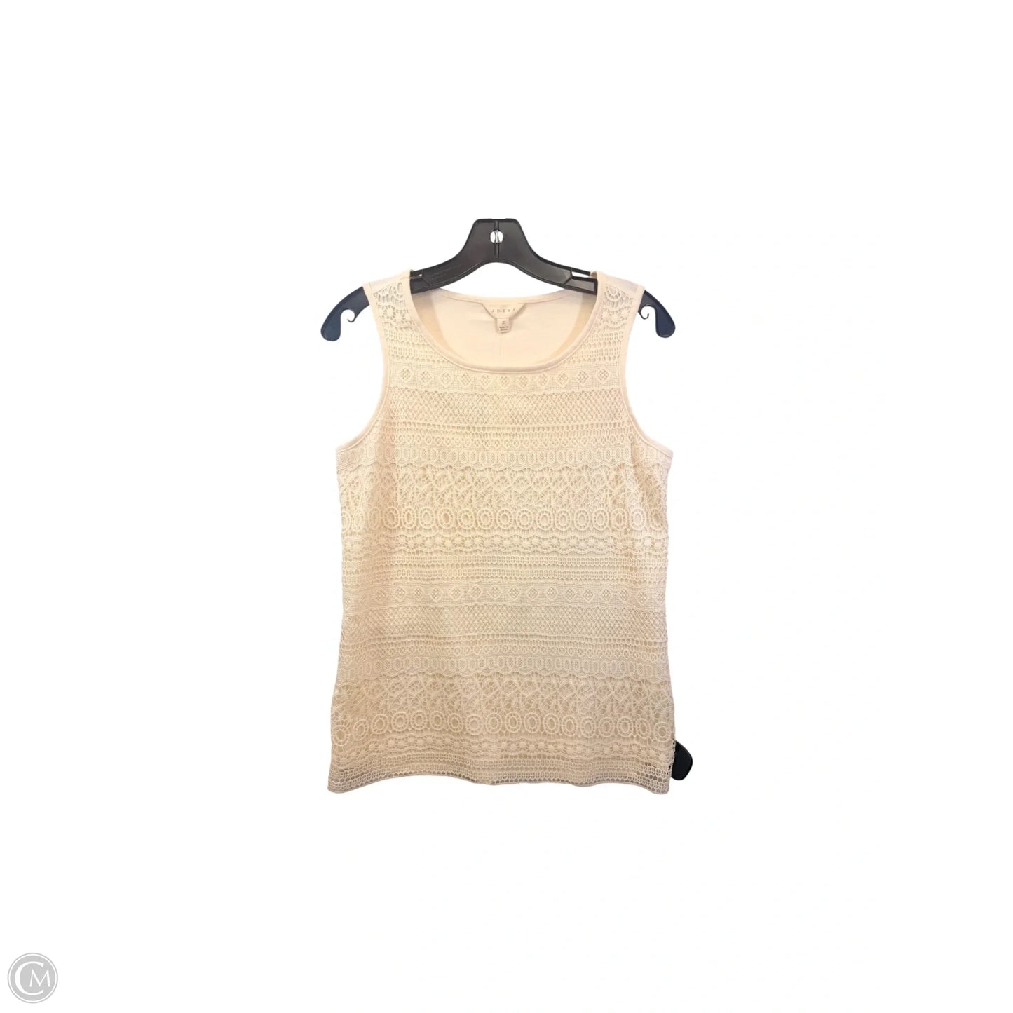 Top Sleeveless By Adiva In Cream, Size: S