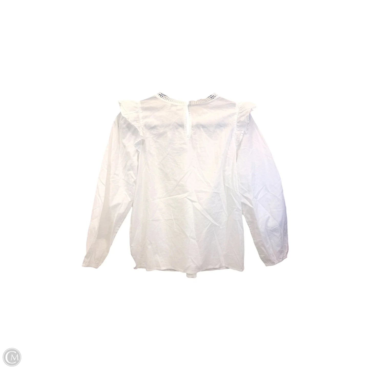 Top Long Sleeve By J. Crew In White, Size: Xxs