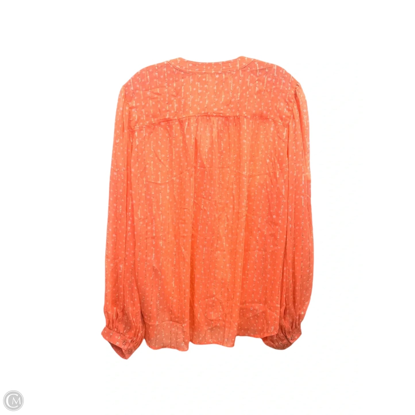 Top Long Sleeve By Chicos In Orange, Size: Xl