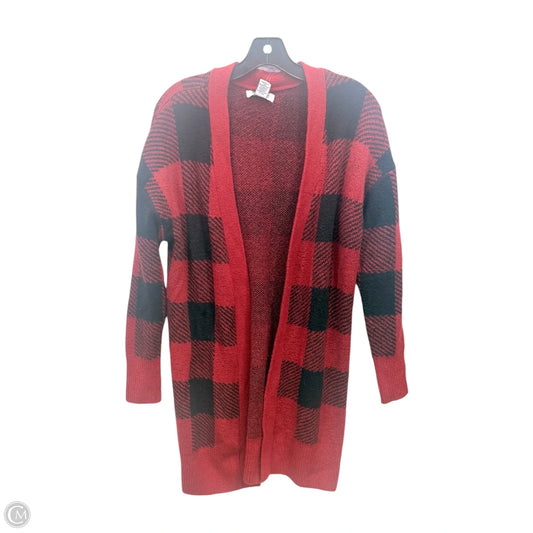 Sweater Cardigan By William Rast In Black & Red, Size: S