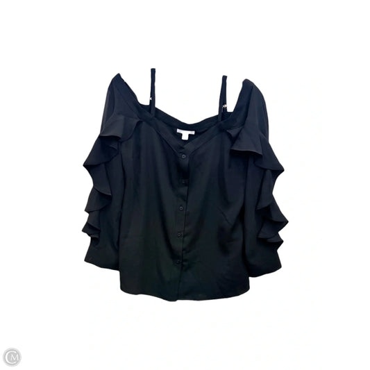 Top Long Sleeve By Bar III In Black, Size: M