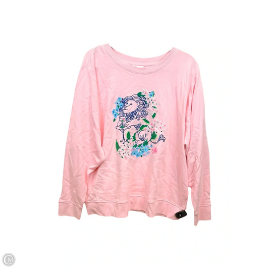 Sweater Designer By Lilly Pulitzer In Green & Pink, Size: Xxl