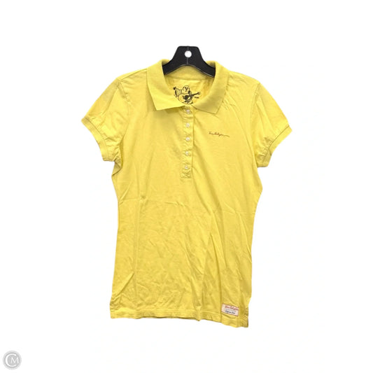 Top Short Sleeve By True Religion In Yellow, Size: M
