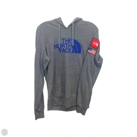 Athletic Top Long Sleeve Hoodie By The North Face In Grey, Size: M