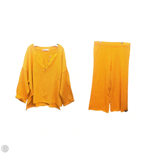 Pants Set 2pc By Free People In Yellow, Size: Xl