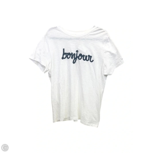 Top Short Sleeve By Cinc A Sept In Black & White, Size: Xl