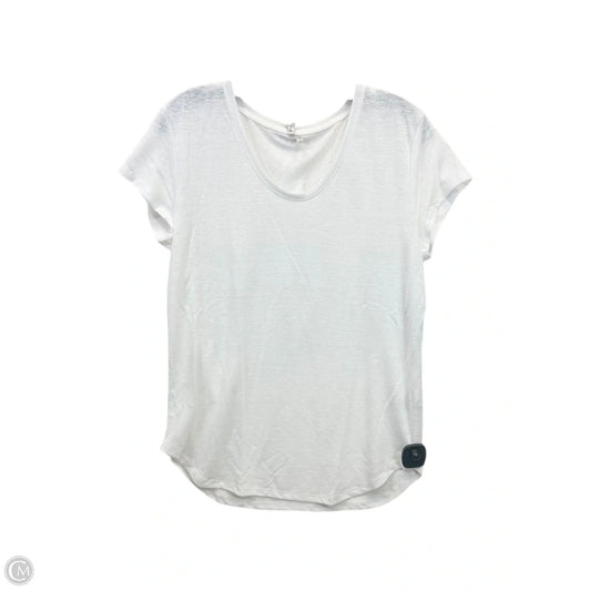 Top Short Sleeve By Banana Republic In White, Size: M