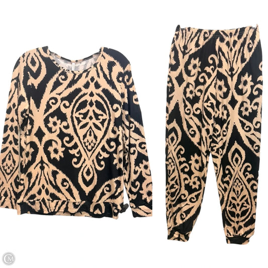 Pajamas 2pc By Clothes Mentor In Black & Tan, Size: S