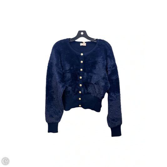 Sweater Cardigan Designer By Camila Coelho In Navy, Size: M