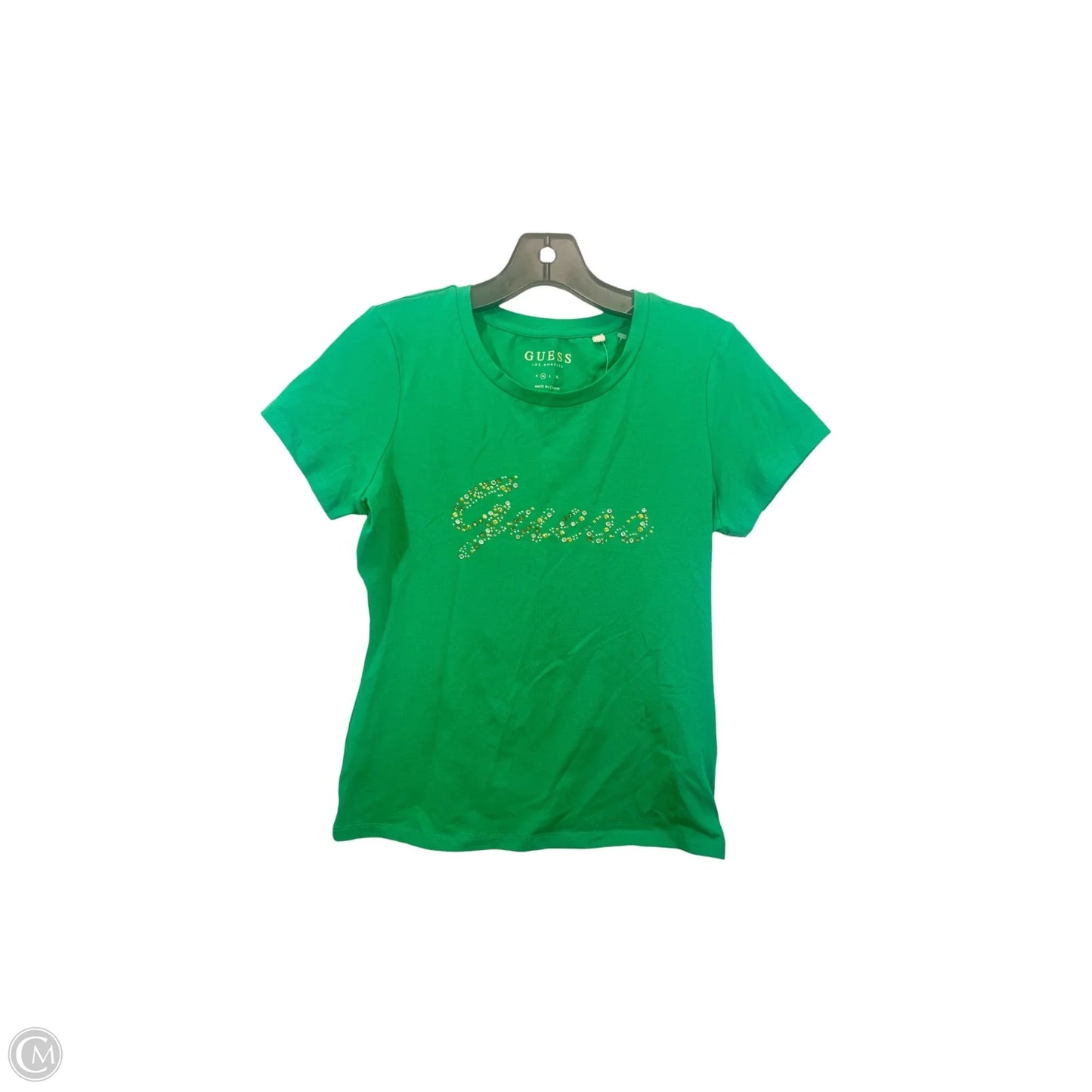 Top Short Sleeve Basic By Guess In Green, Size: M