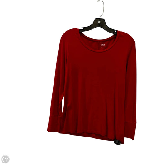Top Long Sleeve By Ana In Red, Size: S