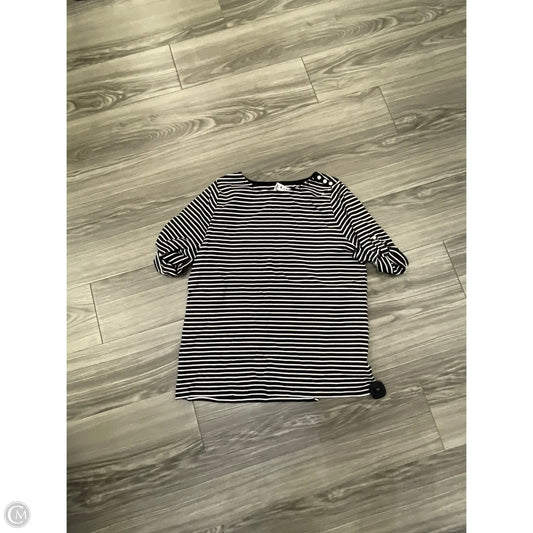 Top 3/4 Sleeve By Cj Banks In Black & White, Size: 1x
