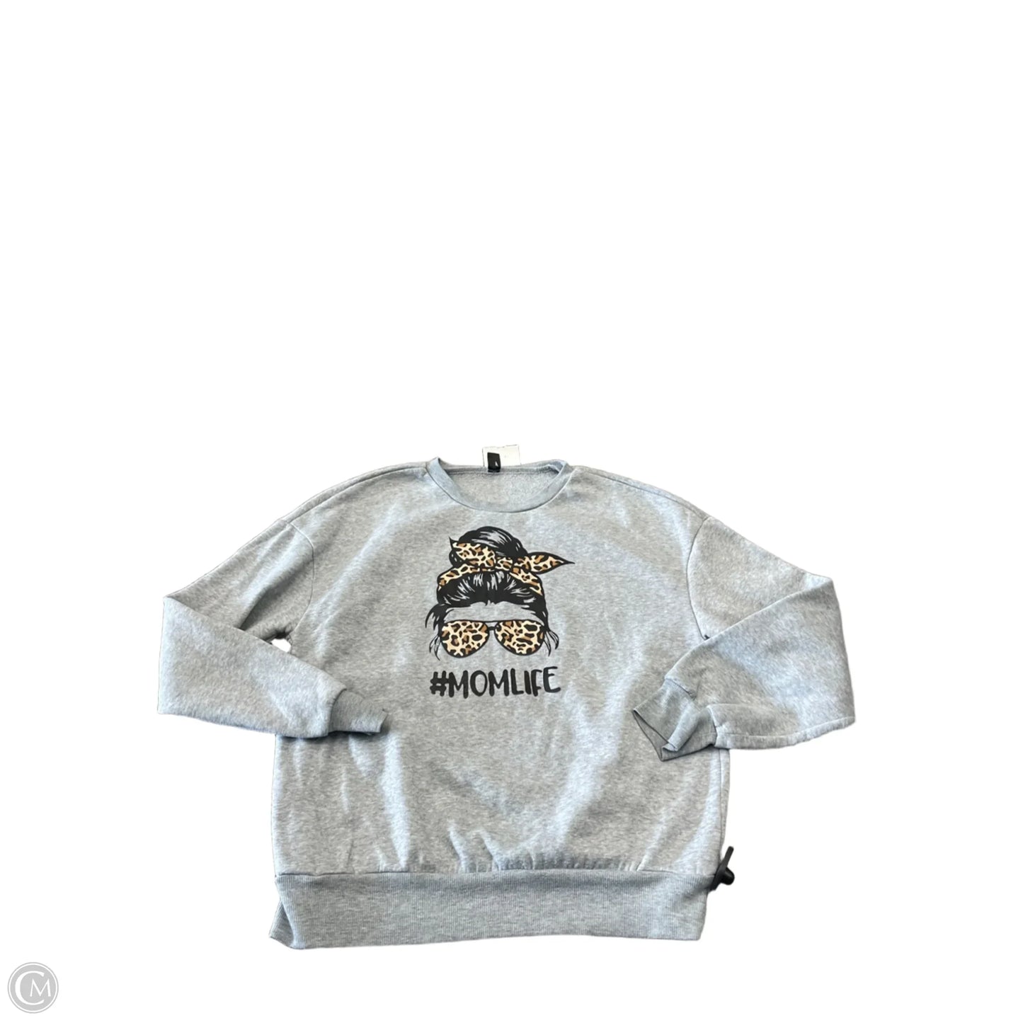 Sweatshirt Crewneck By Shein In Grey, Size: M