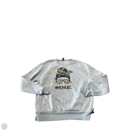 Sweatshirt Crewneck By Shein In Grey, Size: M