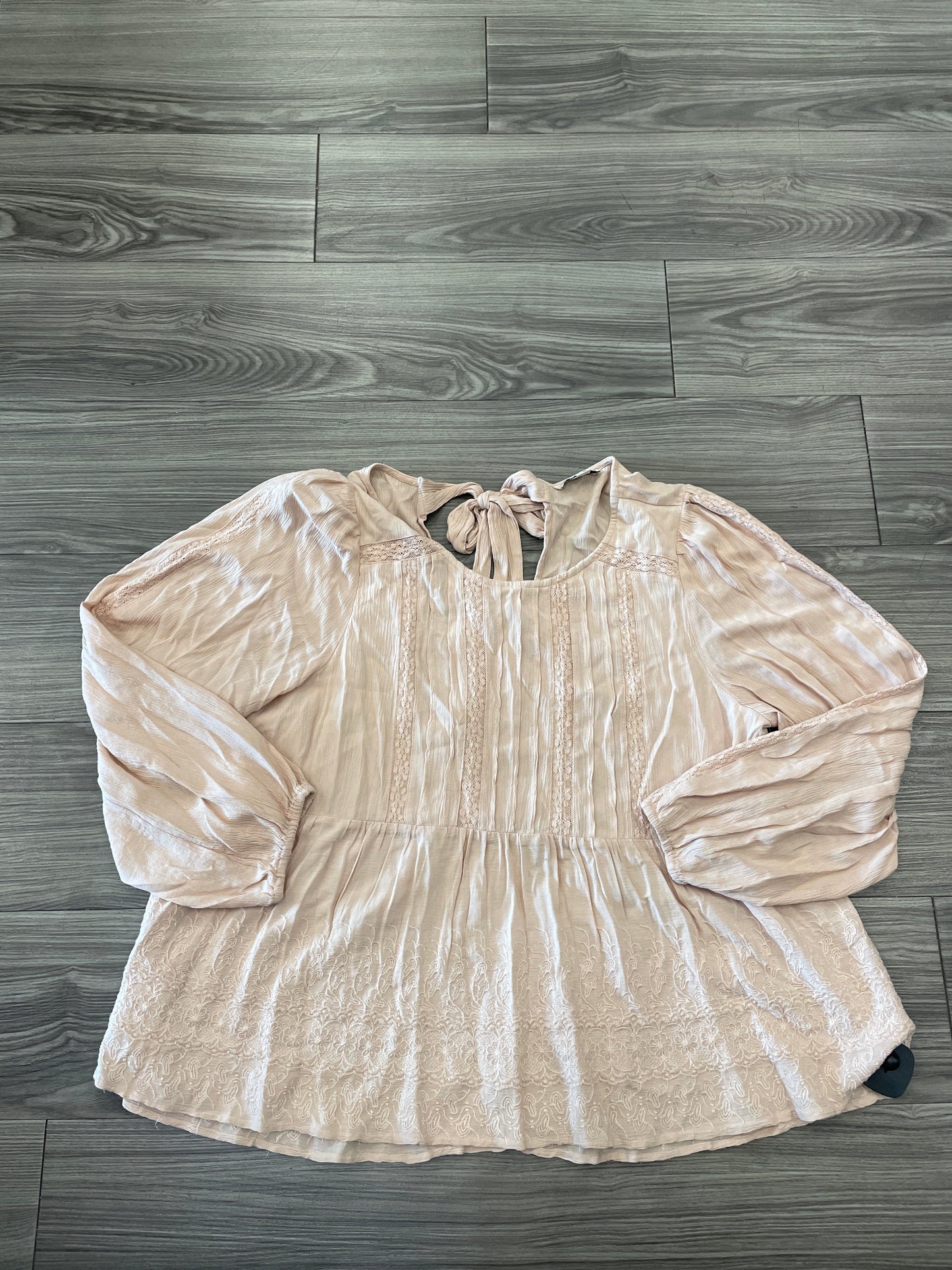 Top Long Sleeve By American Eagle In Pink, Size: Xl