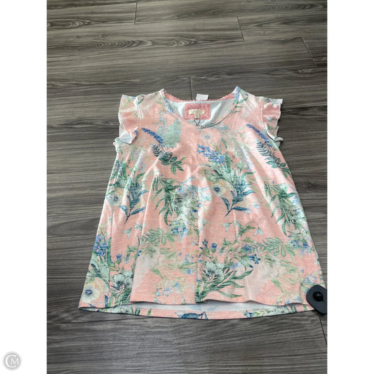 Top Short Sleeve By Cupio In Floral Print, Size: M
