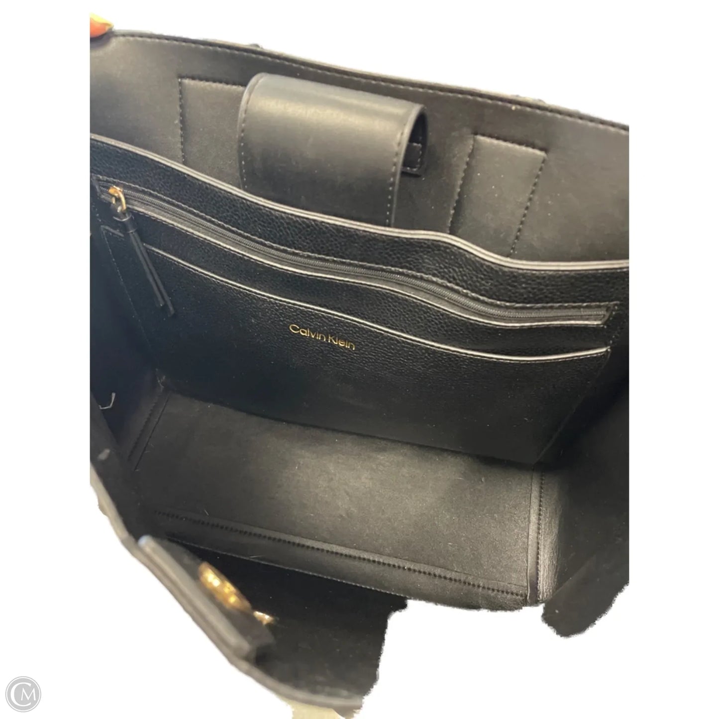 Tote Leather By Calvin Klein, Size: Medium