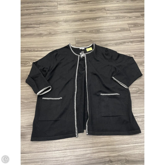 Cardigan By Croft And Barrow In Black & White, Size: 3x