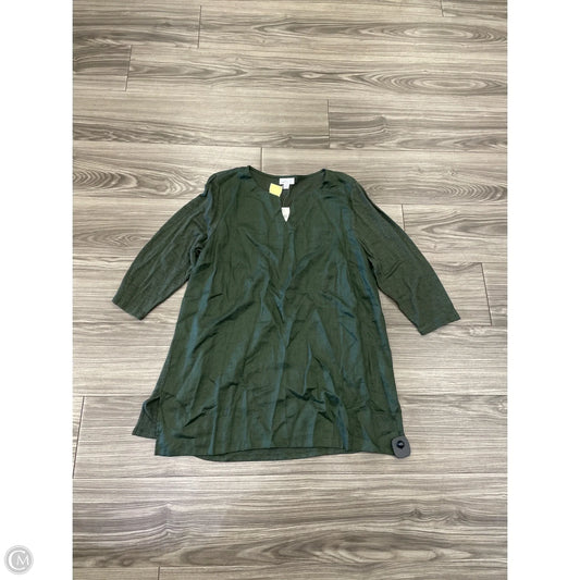 Top 3/4 Sleeve By J. Jill In Green, Size: L