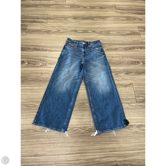 Jeans Wide Leg By American Eagle In Blue, Size: 2