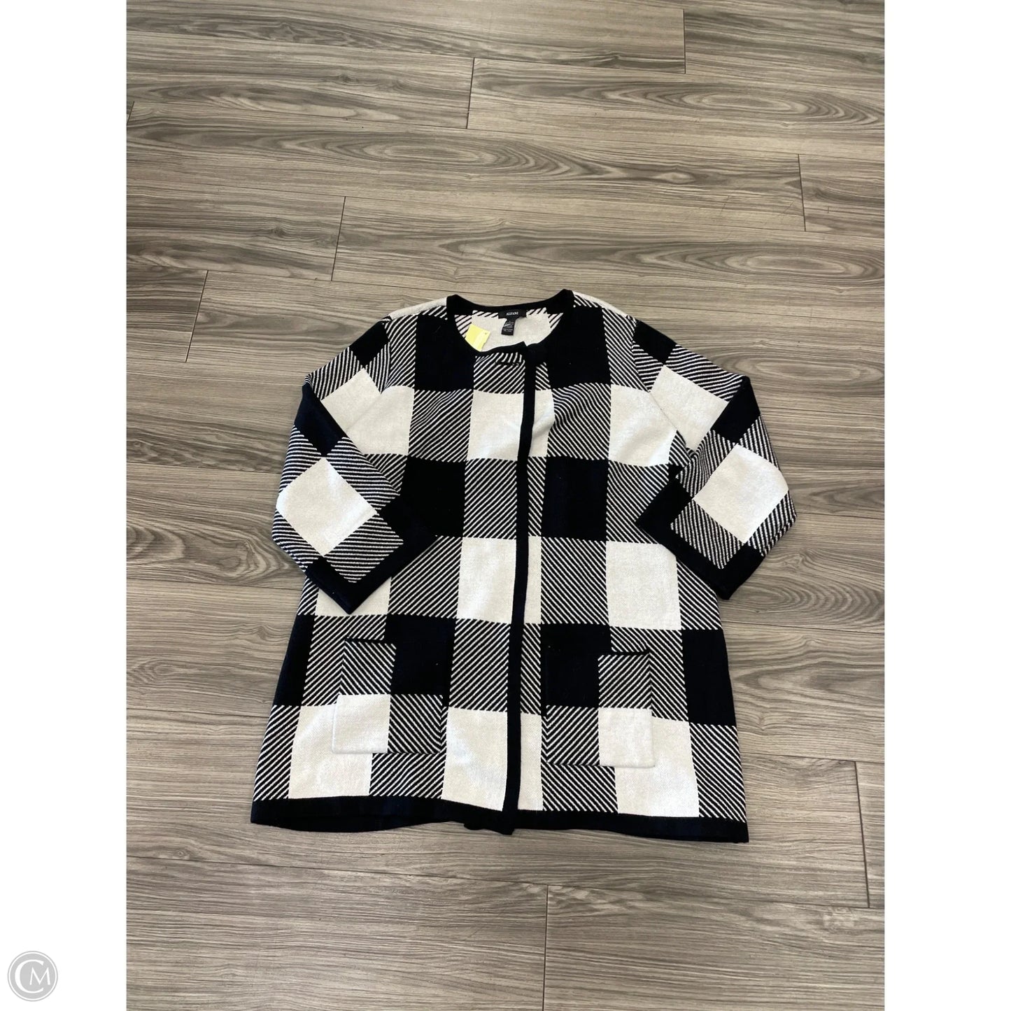 Cardigan By Alfani In Black & White, Size: L