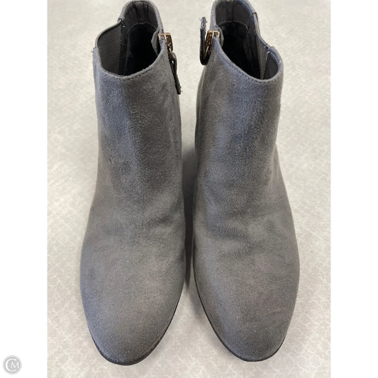 Boots Ankle Heels By Dr Scholls In Grey, Size: 8