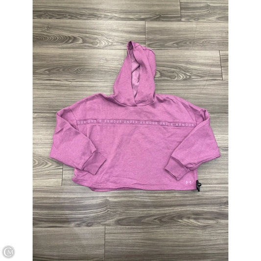 Athletic Sweatshirt Hoodie By Under Armour In Pink, Size: M