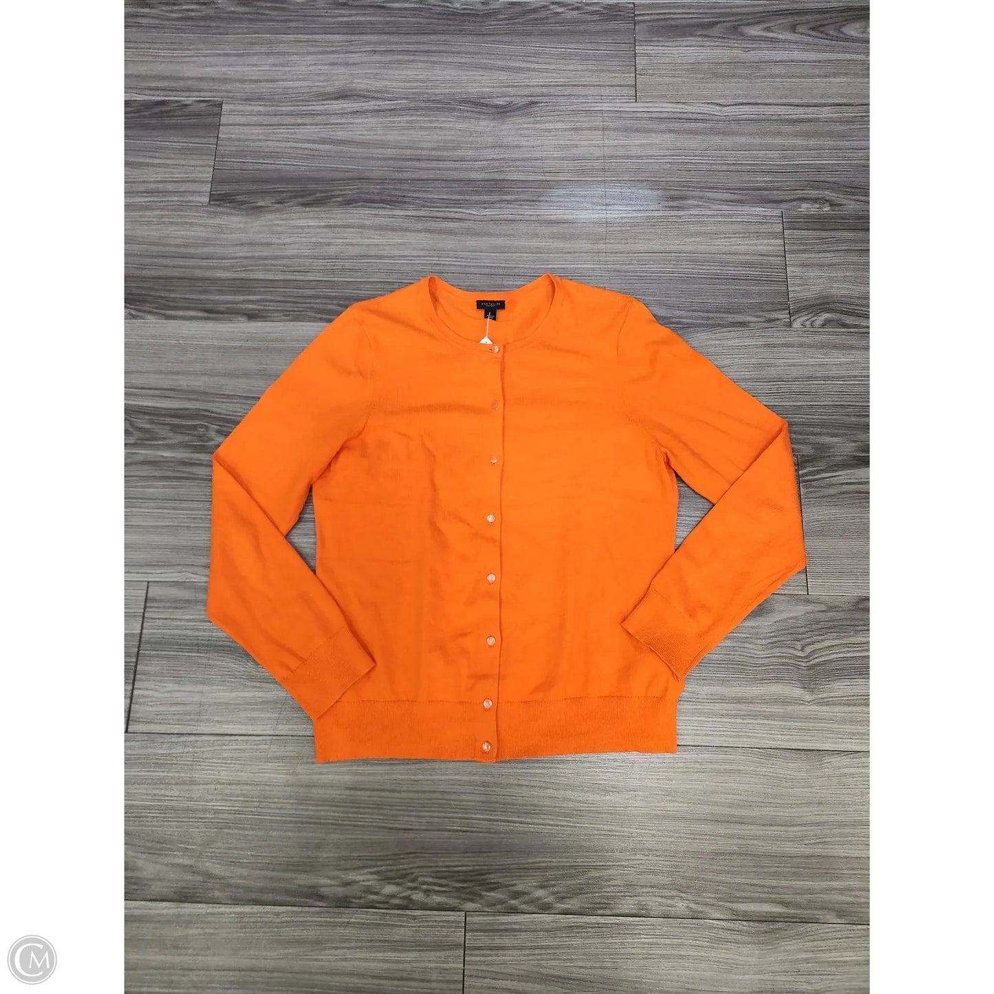 Cardigan By Ann Taylor In Orange, Size: L