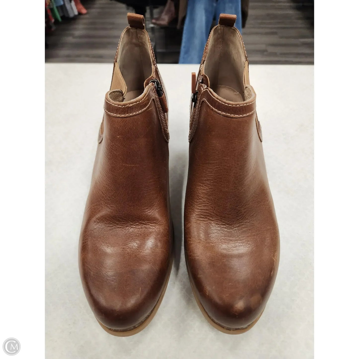 Boots Ankle Heels By Dansko In Brown, Size: 9