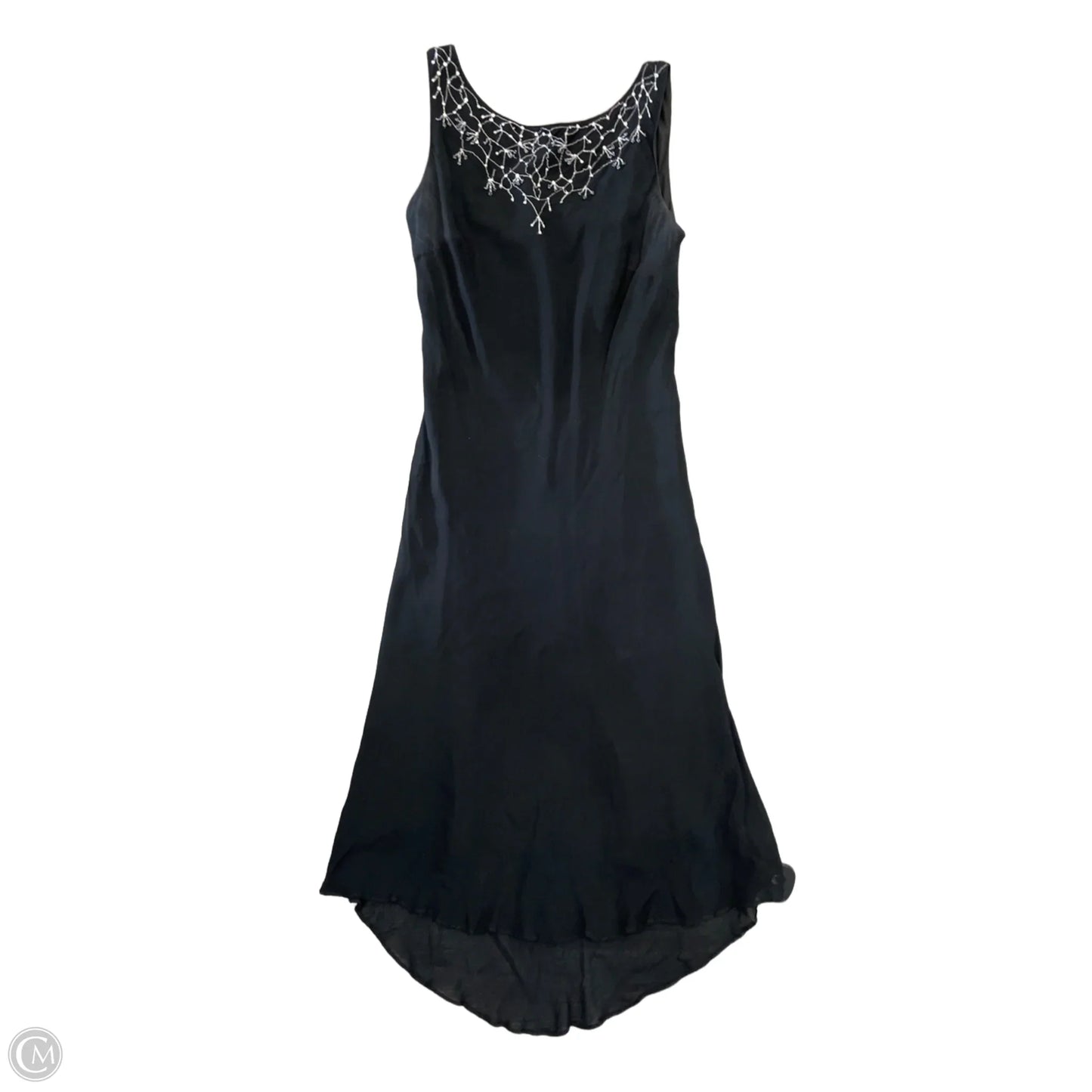 Dress Party Midi By Clothes Mentor In Black & Silver, Size: 8p