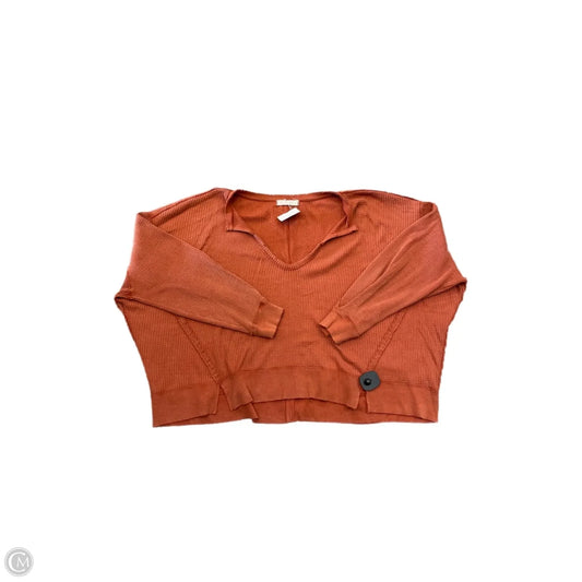 Top Long Sleeve By We The Free In Orange, Size: S