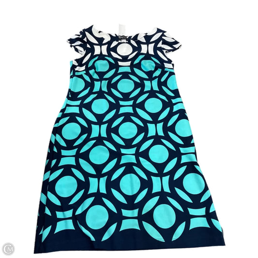 Dress Work By Connected Apparel In Blue & White, Size: 10