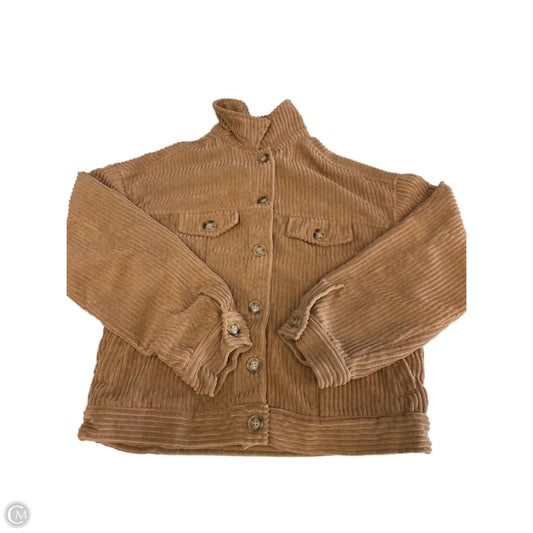 Jacket Shirt By Hyfve In Brown, Size: M