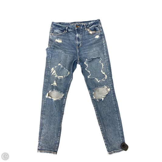 Jeans Skinny By American Eagle In Blue Denim, Size: 12