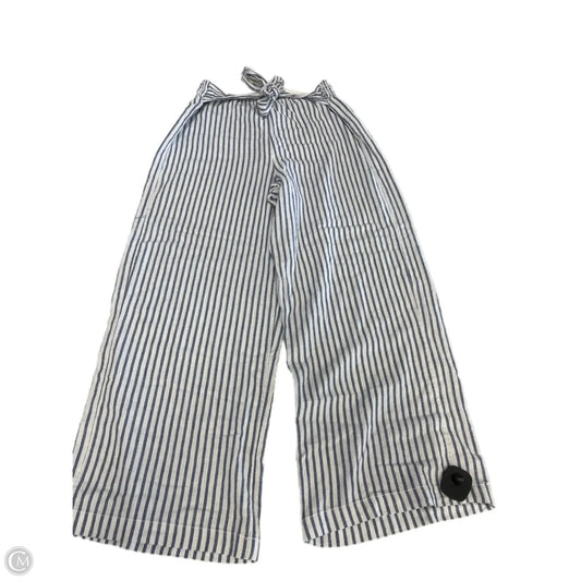Pants Wide Leg By Beachlunchlounge In Blue & White, Size: M
