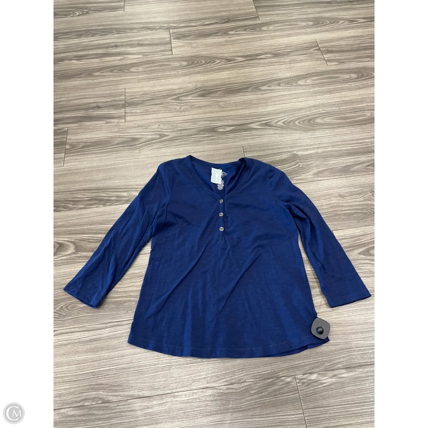 Top Long Sleeve By St Johns Bay In Blue, Size: S