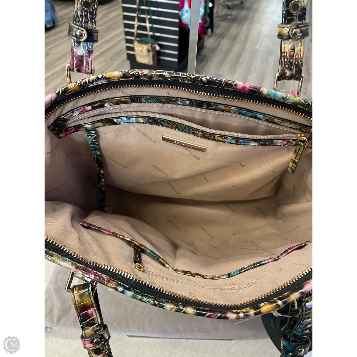 Handbag Designer By Brahmin, Size: Medium