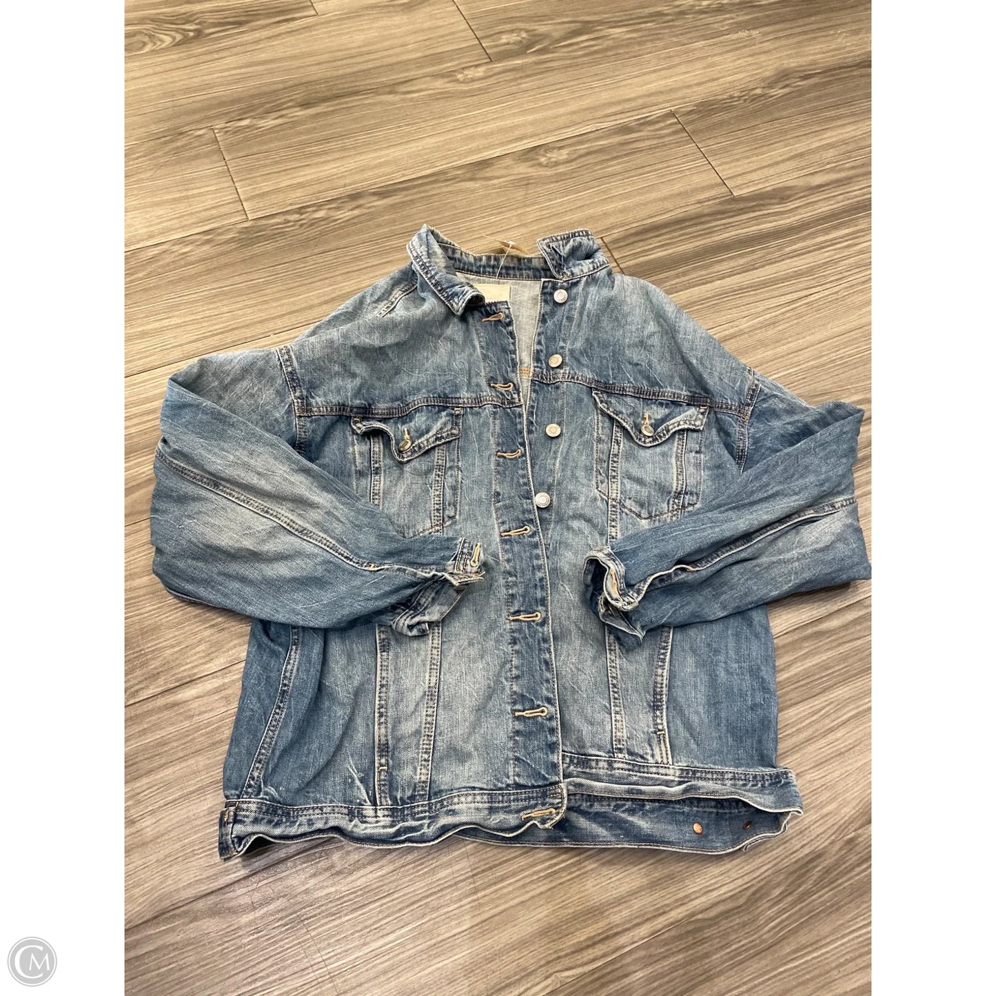 Jacket Denim By American Eagle In Blue Denim, Size: L