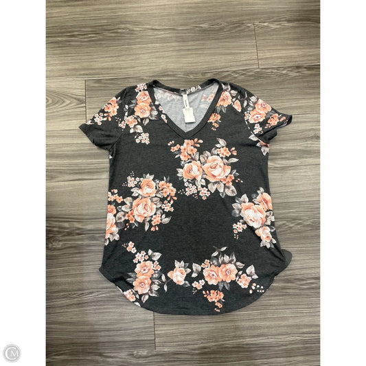 Top Short Sleeve By Clothes Mentor In Floral Print, Size: Xl