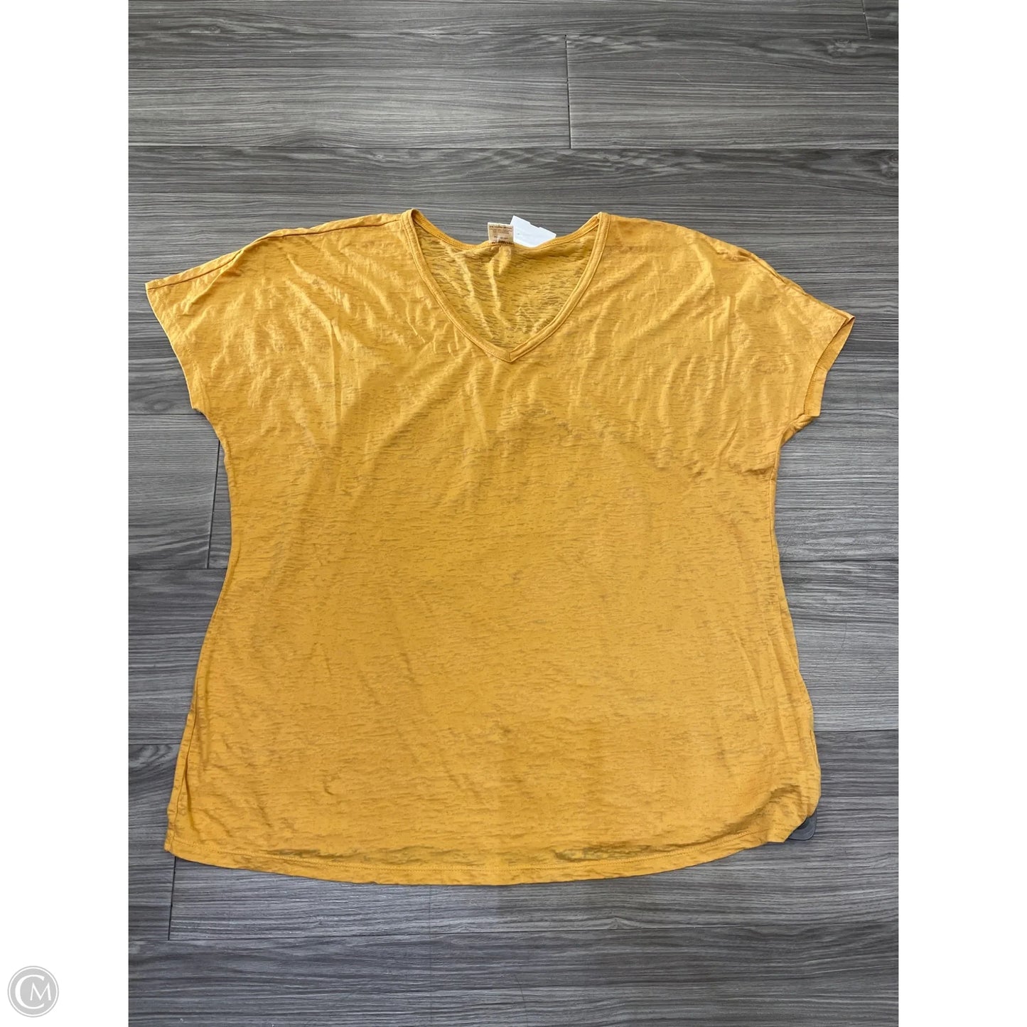 Top Short Sleeve By Faded Glory In Yellow, Size: 2x