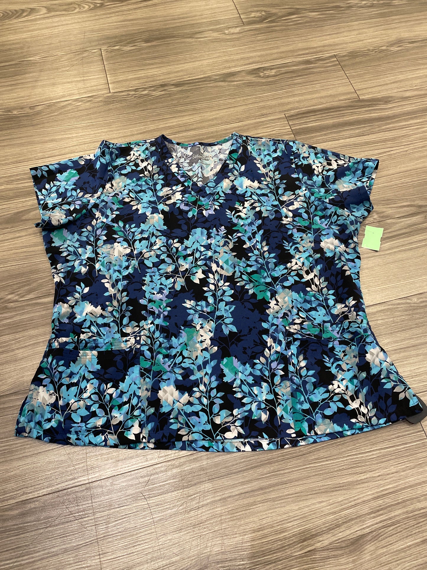 Blue Top Short Sleeve Clothes Mentor, Size Xxl