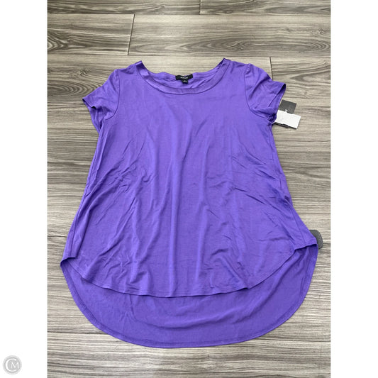 Top Short Sleeve By Alfani In Purple, Size: M