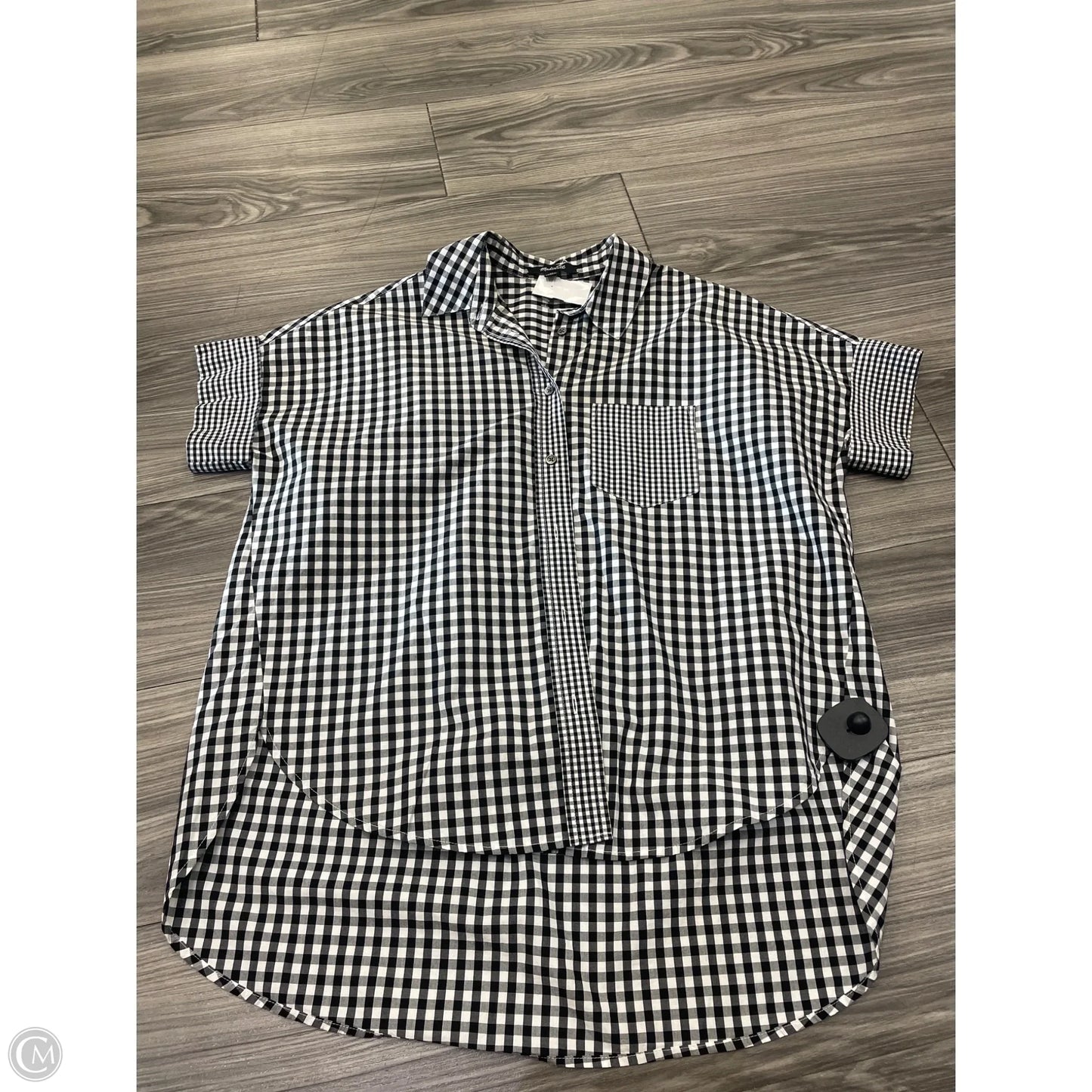 Top Short Sleeve By Madewell In Black & White, Size: Xs
