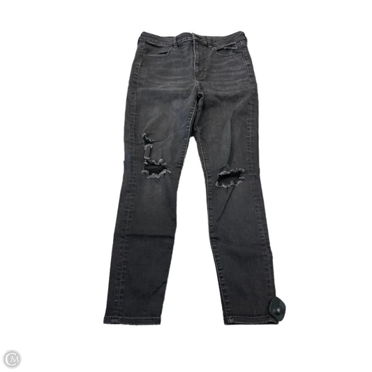 Jeans Straight By American Eagle In Black, Size: 12