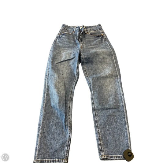 Jeans Straight By H&m In Blue Denim, Size: 4