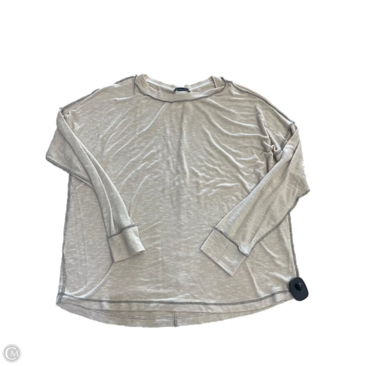 Top Long Sleeve By Staccato In Tan, Size: L