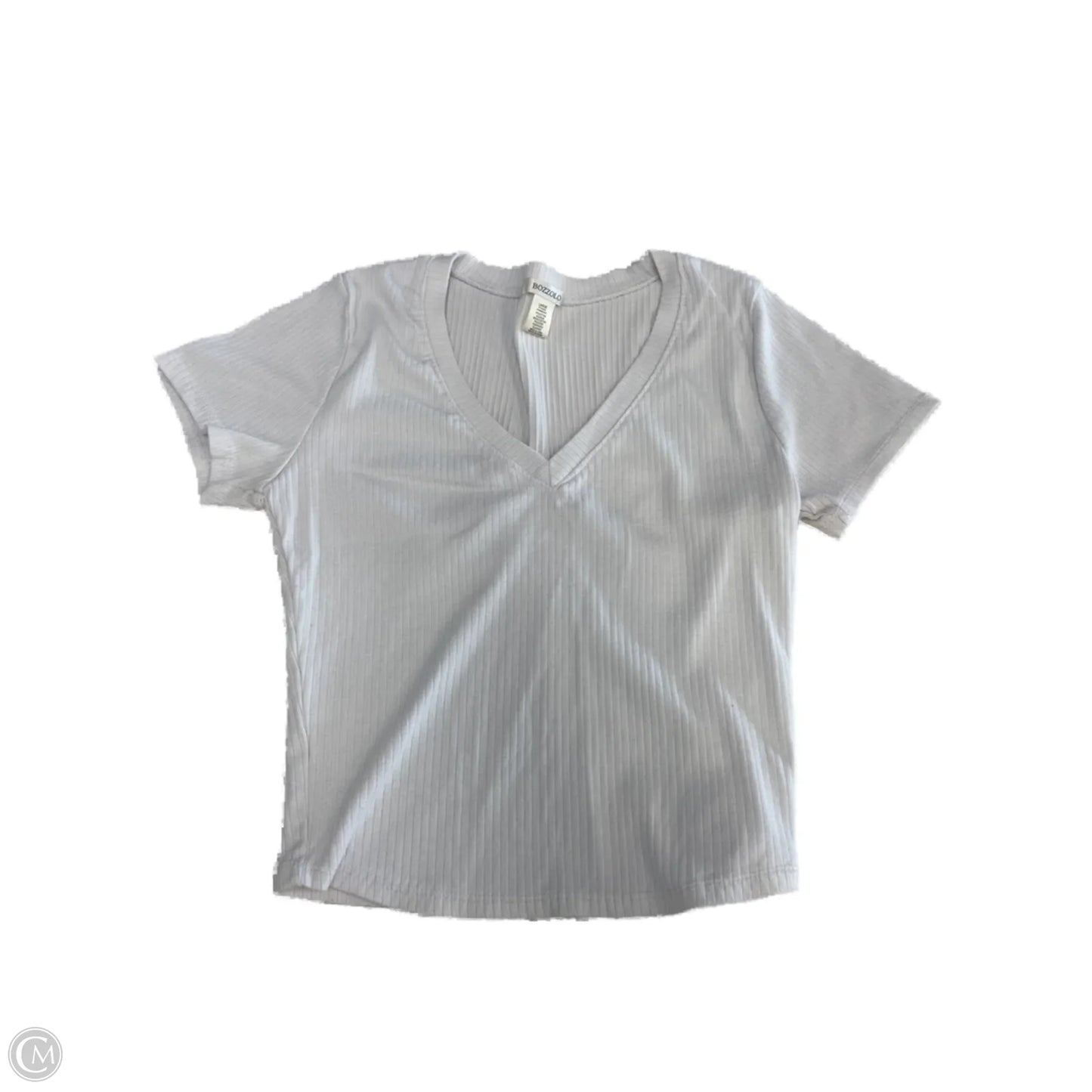 Top Short Sleeve By Bozzolo In White, Size: L